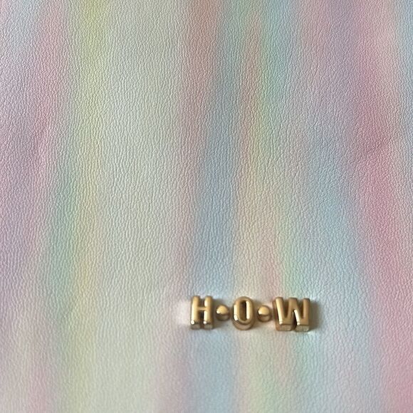 HOW House Of Want Rainbow Vegan Leather Bag Purse NWOT - Picture 4 of 5